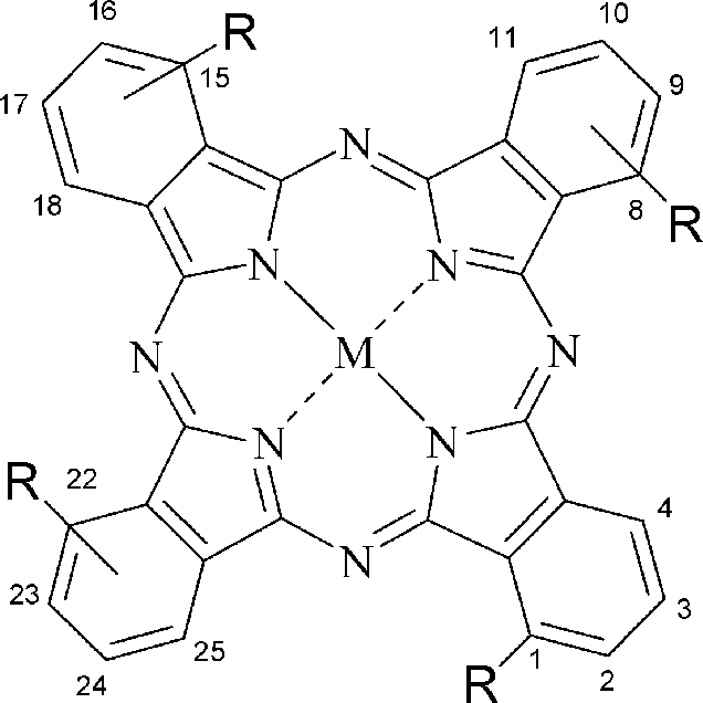 Non-periphery substituted phthalocyanine metal complex and preparing method thereof