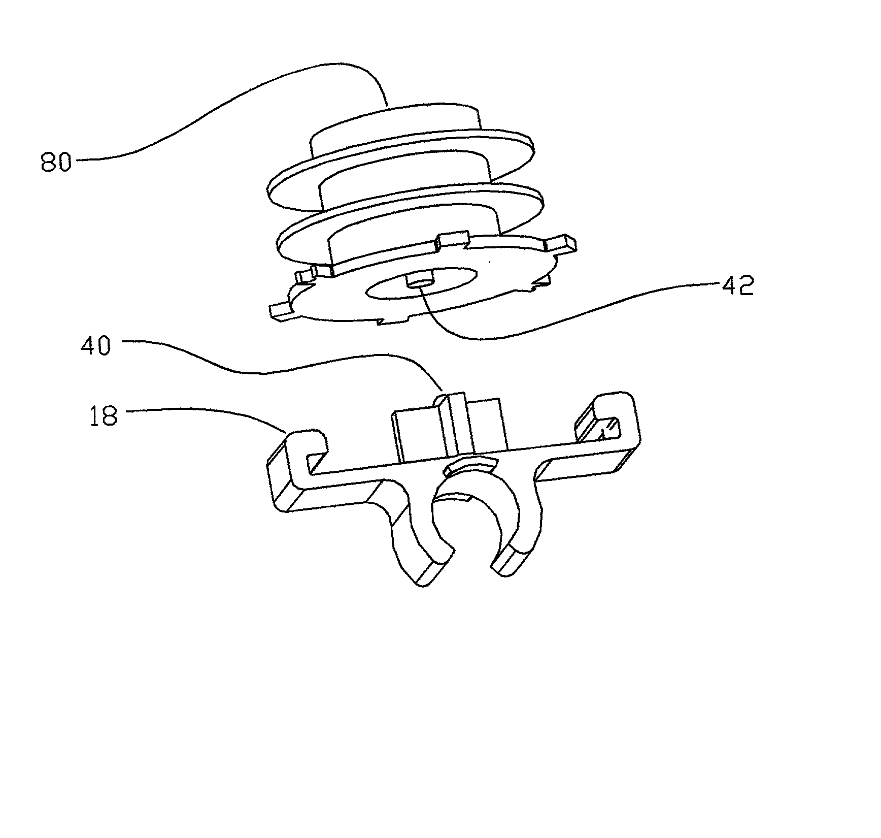 Holding device for spare string trimmer line spools