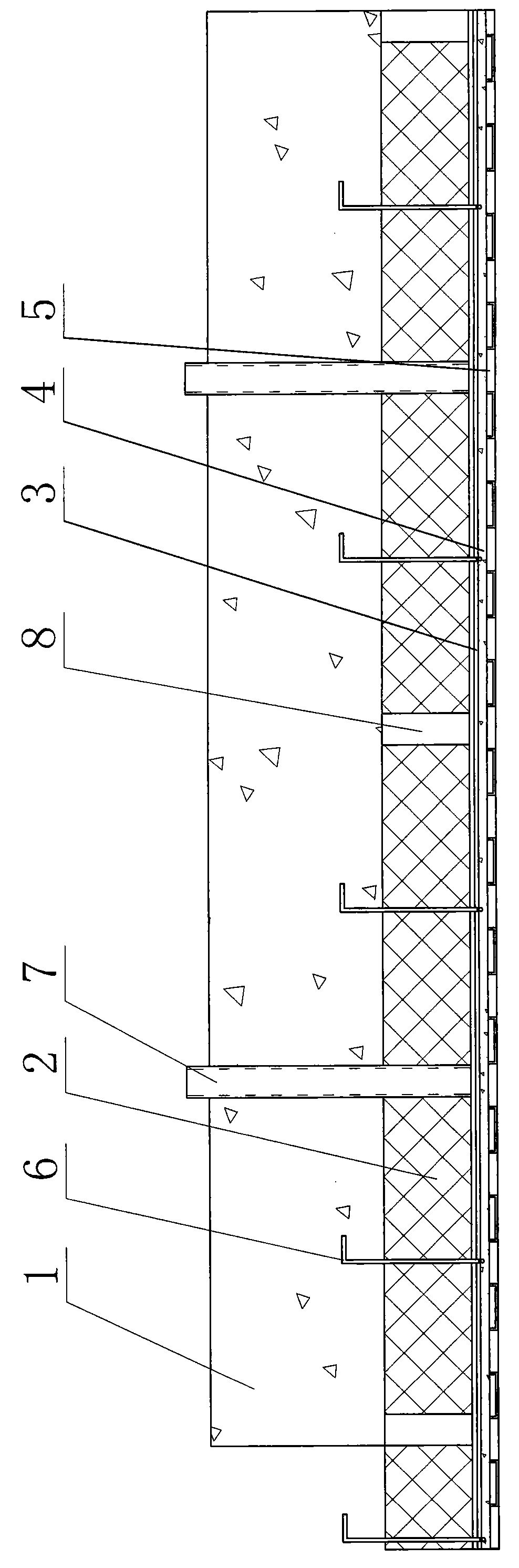 Once formed precast concrete shear wall with heat preserving veneer and production method thereof