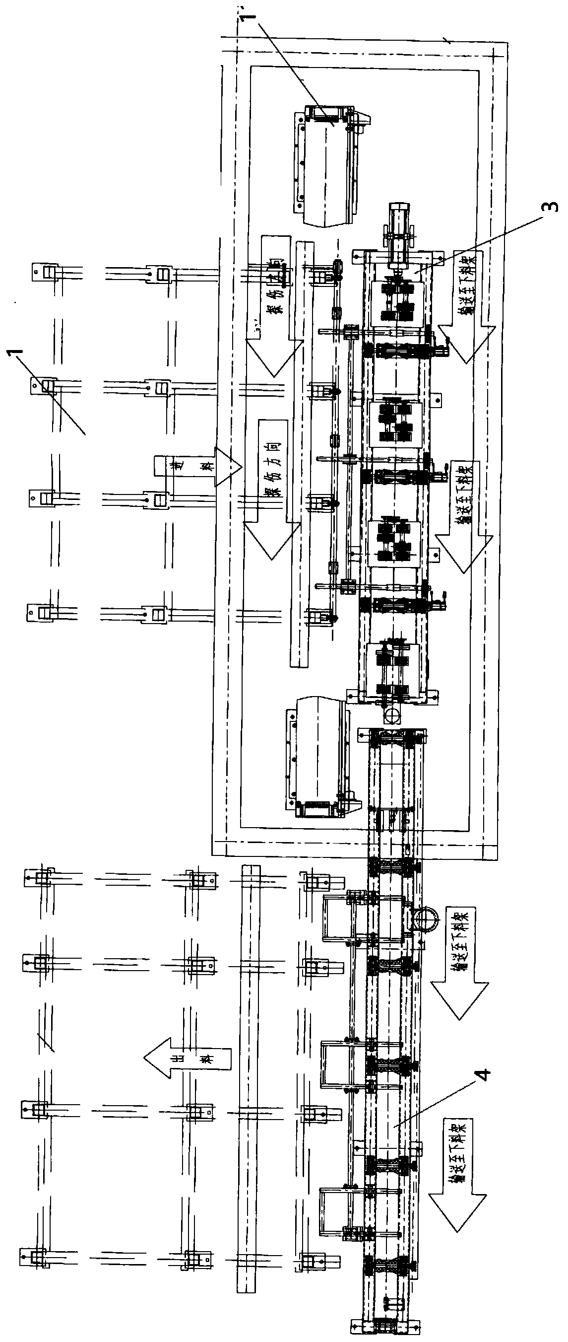 Detection production line for seamless copper tube ultrasonic flaw detection equipment and working method of detection production line