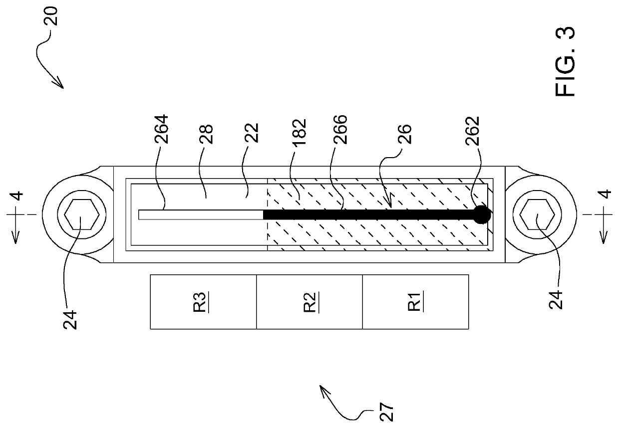 Thermal adjusted hydraulic fluid gage