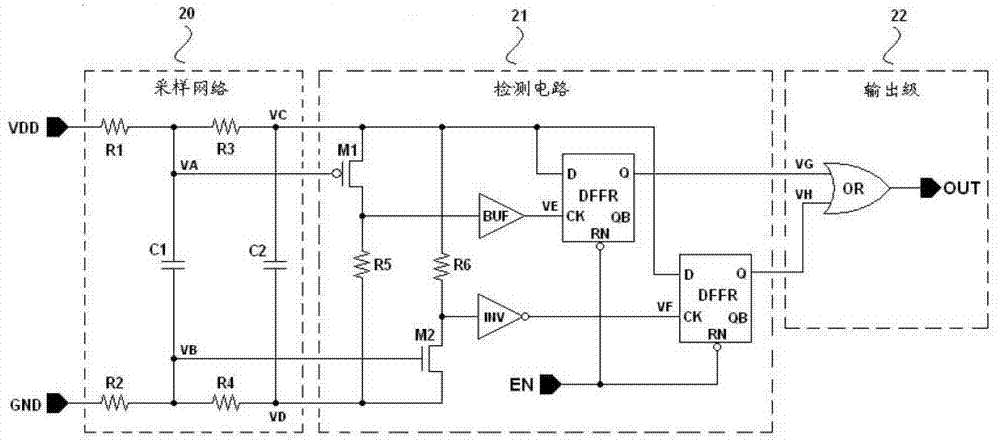 Security chip and attack detection circuit thereof