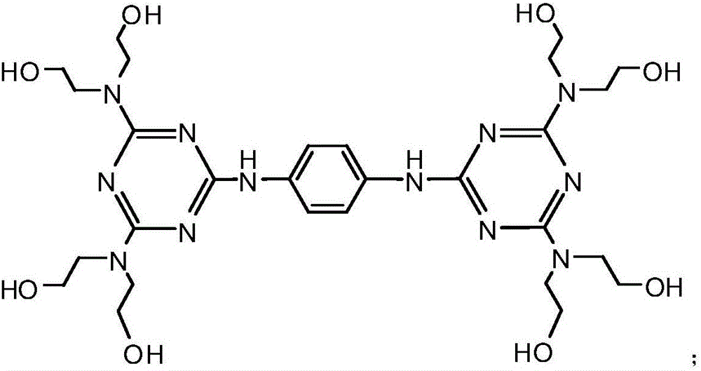 Intumescent flame retardant containing polyhydroxy groups and two triazine rings and preparation method