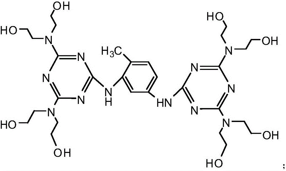 Intumescent flame retardant containing polyhydroxy groups and two triazine rings and preparation method