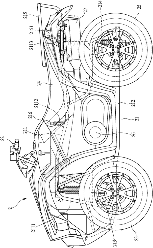 All-terrain vehicle seat structure