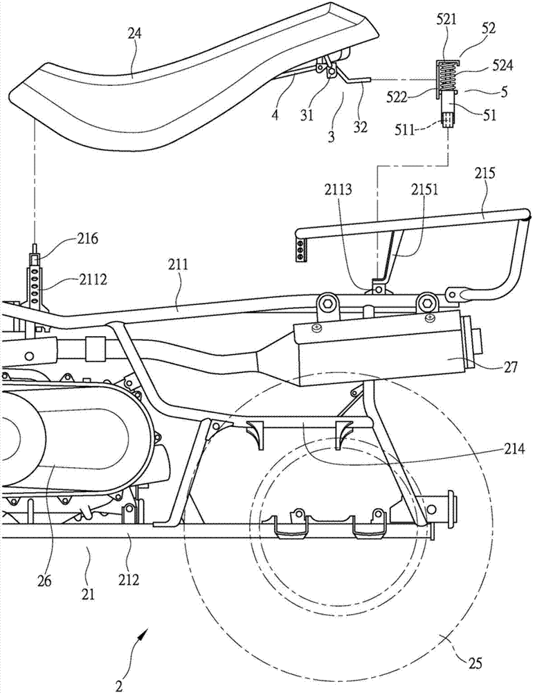 All-terrain vehicle seat structure