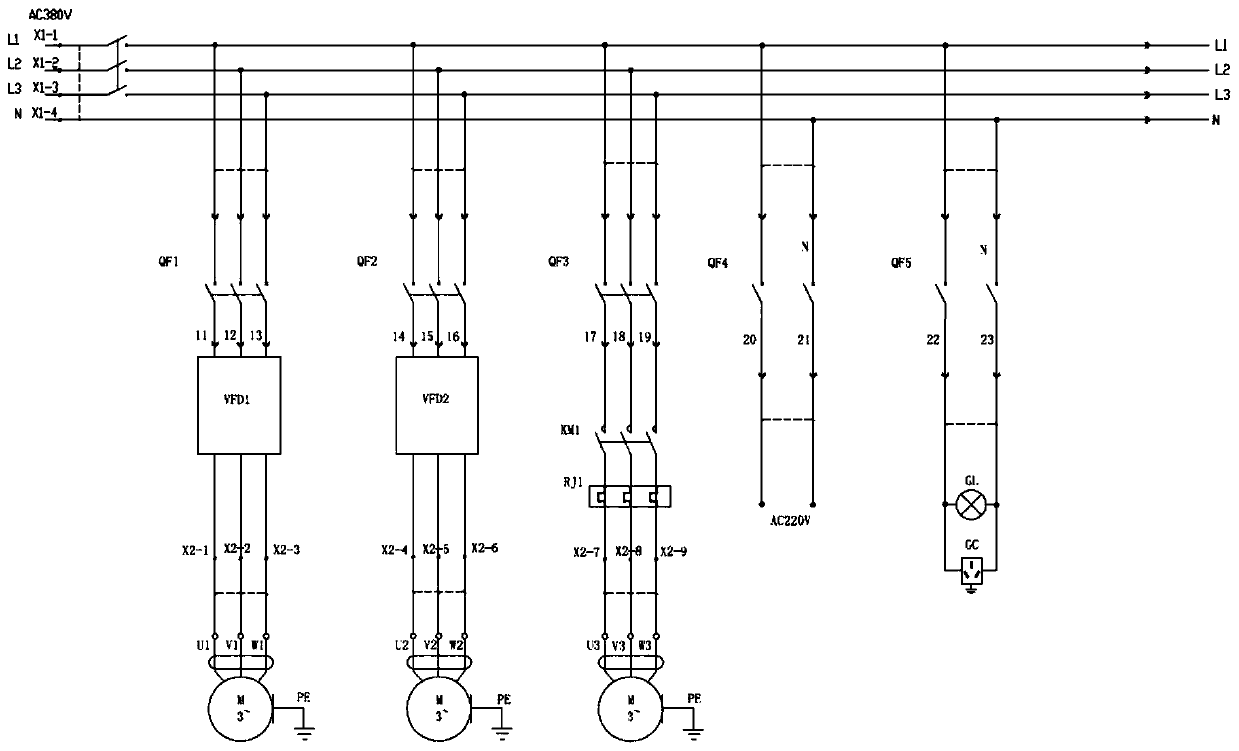 Automatic control device of integrated sewage treatment device