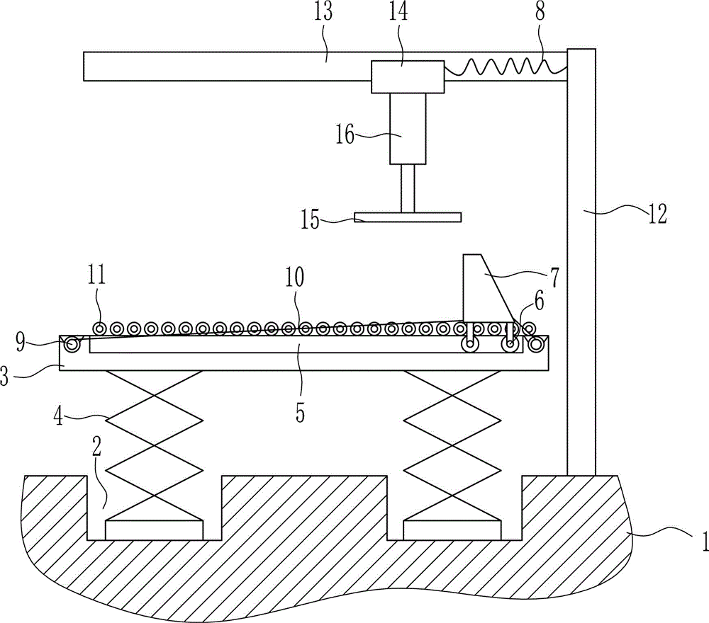Device for truck loading of steel structure material