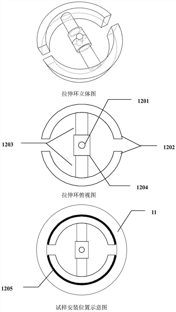 Direct tensile test instrument for annular rock sample