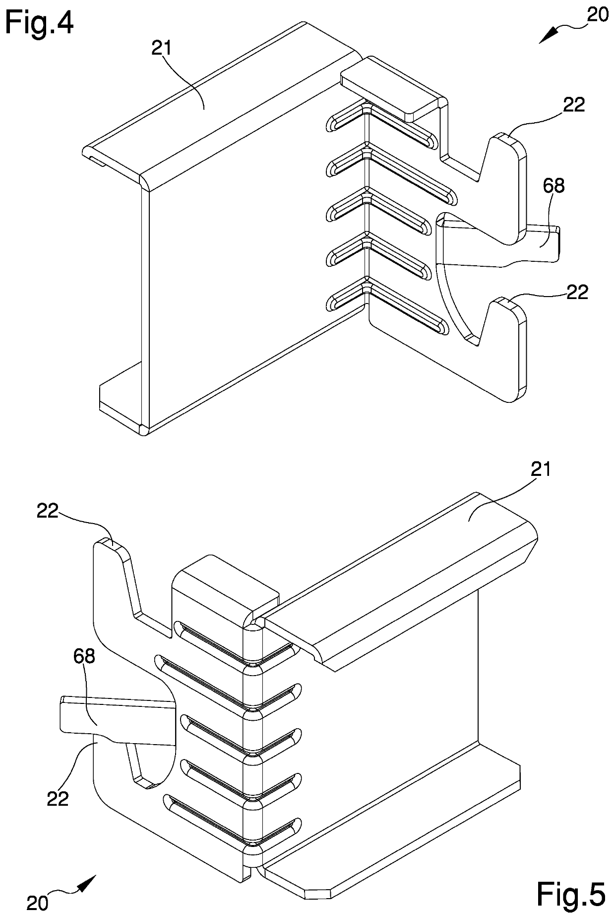 Modular structure for shelving