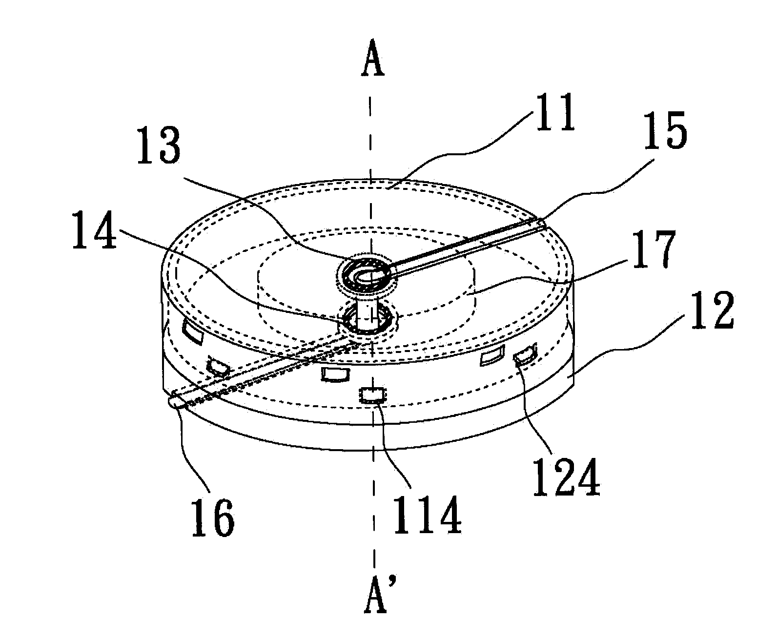 Packaging device for piezoelectric component