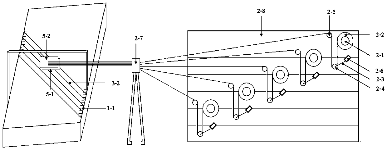 Applied to multi-axial warp knitting equipment flattened carbon yarn twistless interlining system