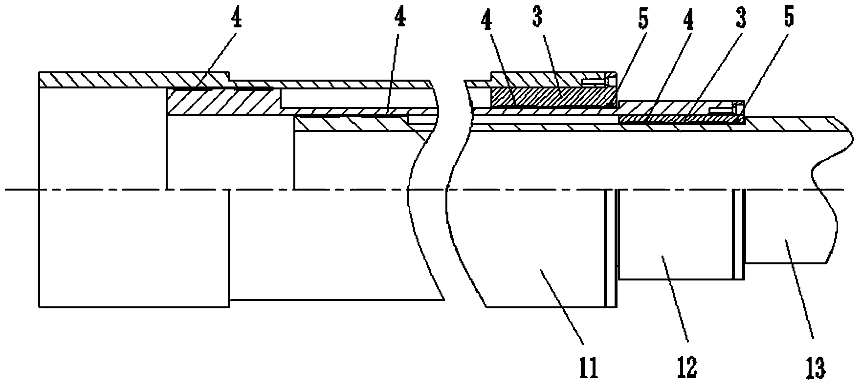 Built-in power telescopic dredging machine