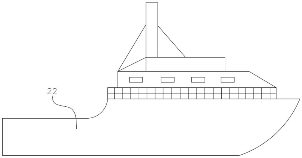 Scientific research ship with anti-corrosion and noise-reduction chimney