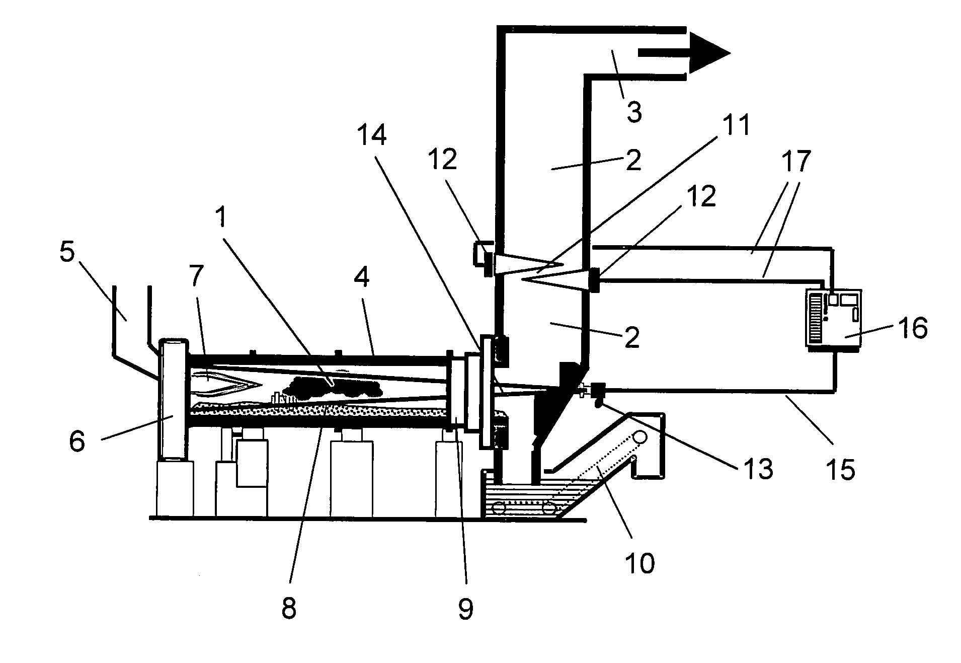 Method for increasing the throughput of packages in rotary tubular kiln apparatus