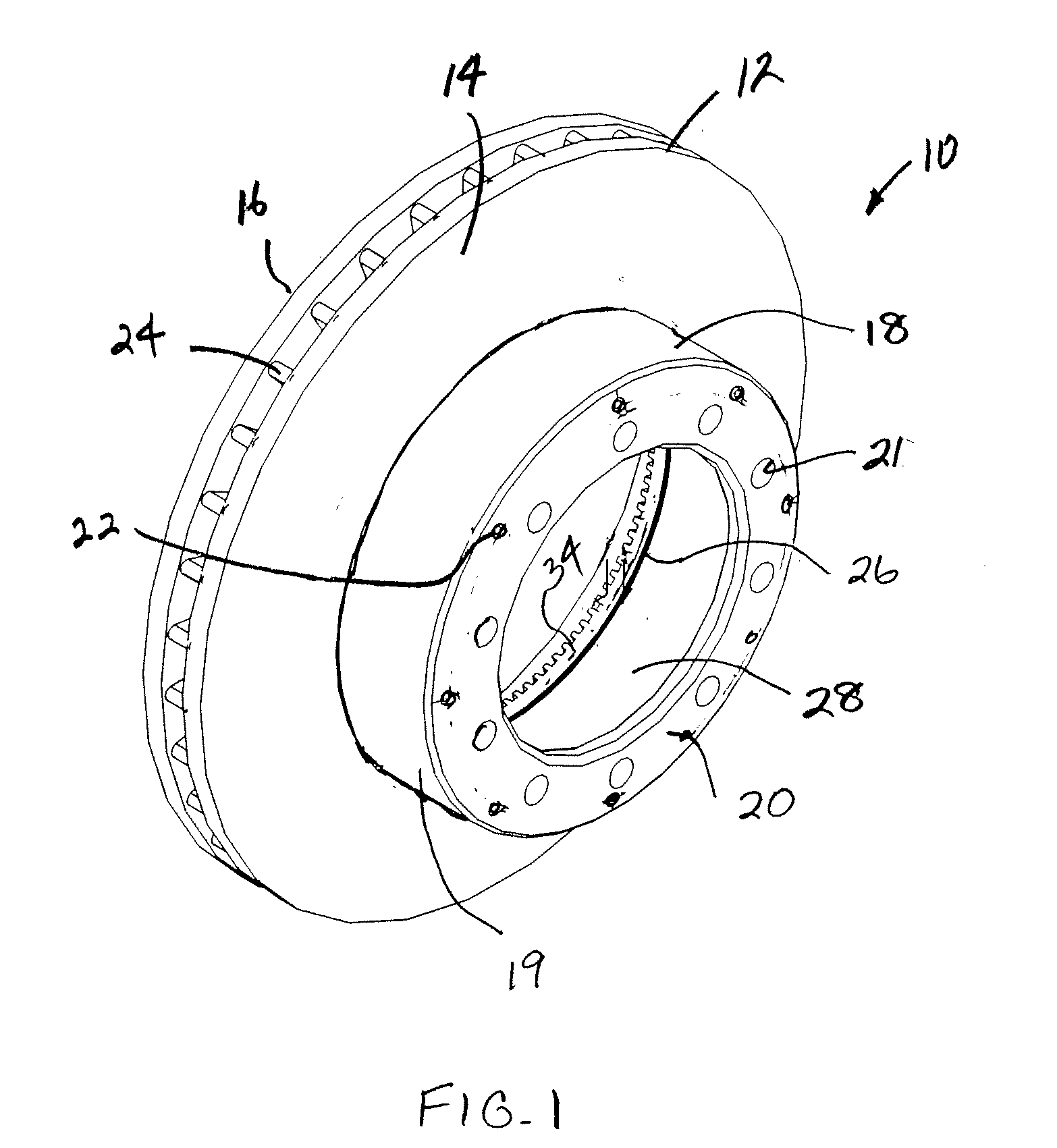Anti-lock brake device for use with a brake rotor disc