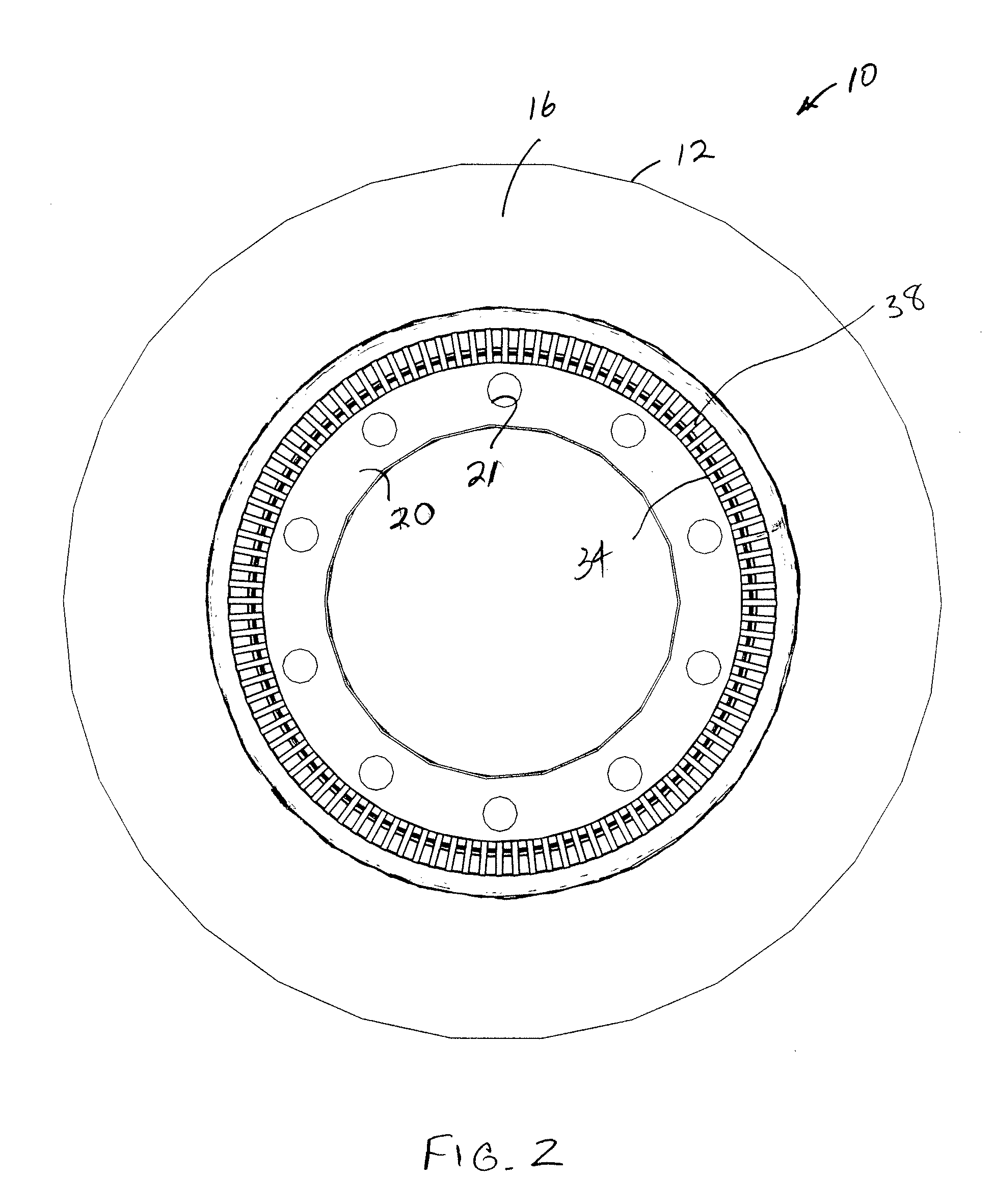 Anti-lock brake device for use with a brake rotor disc