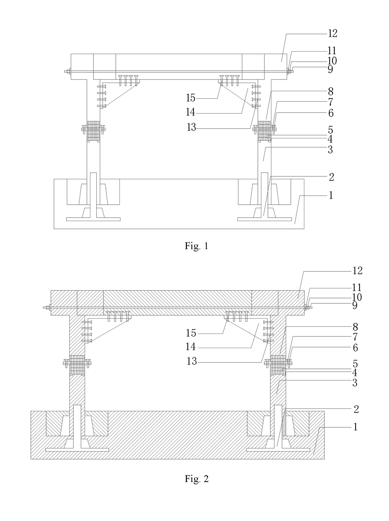 Assembled type pier column member with steel-concrete composite structure