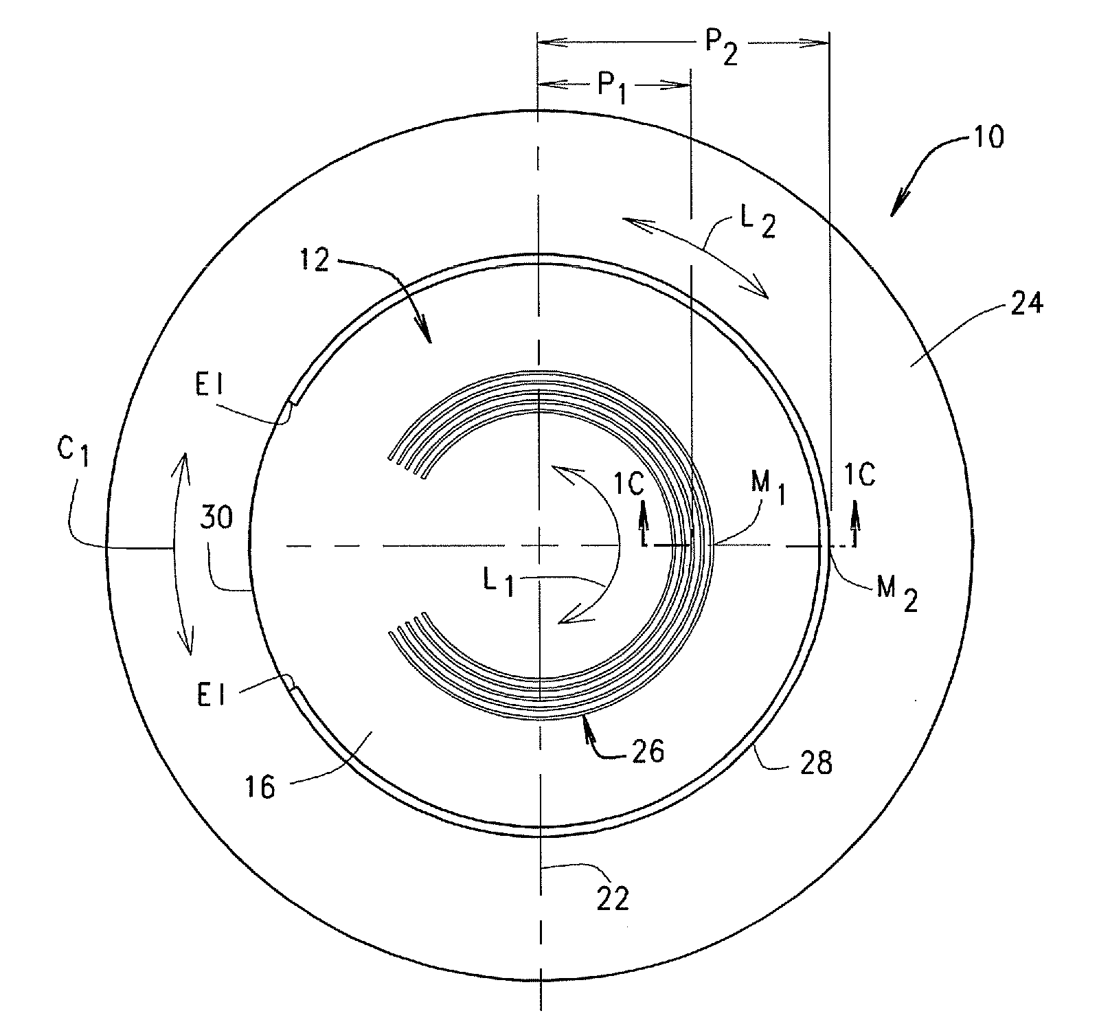 Controlling the rated burst pressure of a rupture disc through the use of control scores on the disc dome
