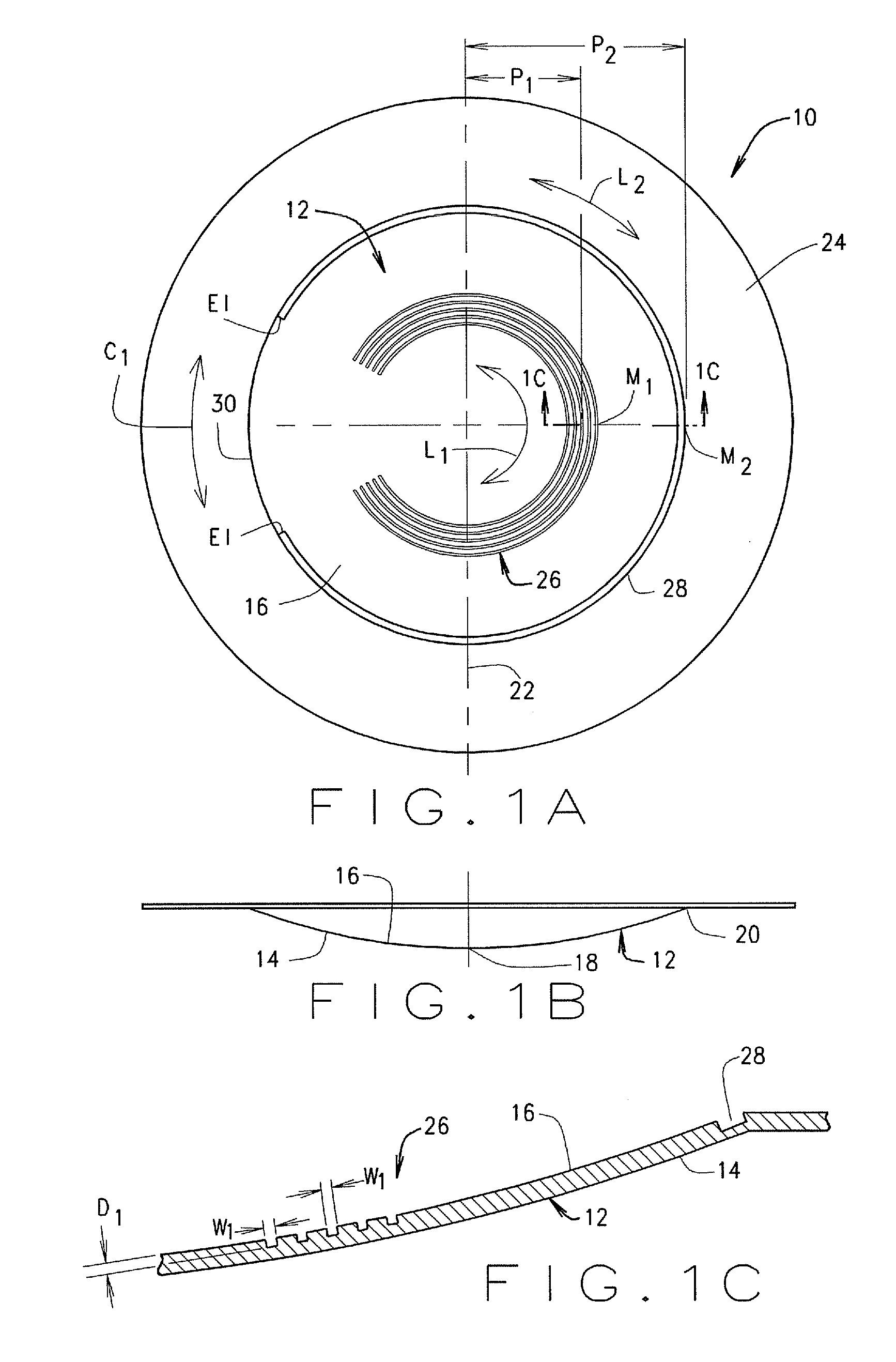 Controlling the rated burst pressure of a rupture disc through the use of control scores on the disc dome