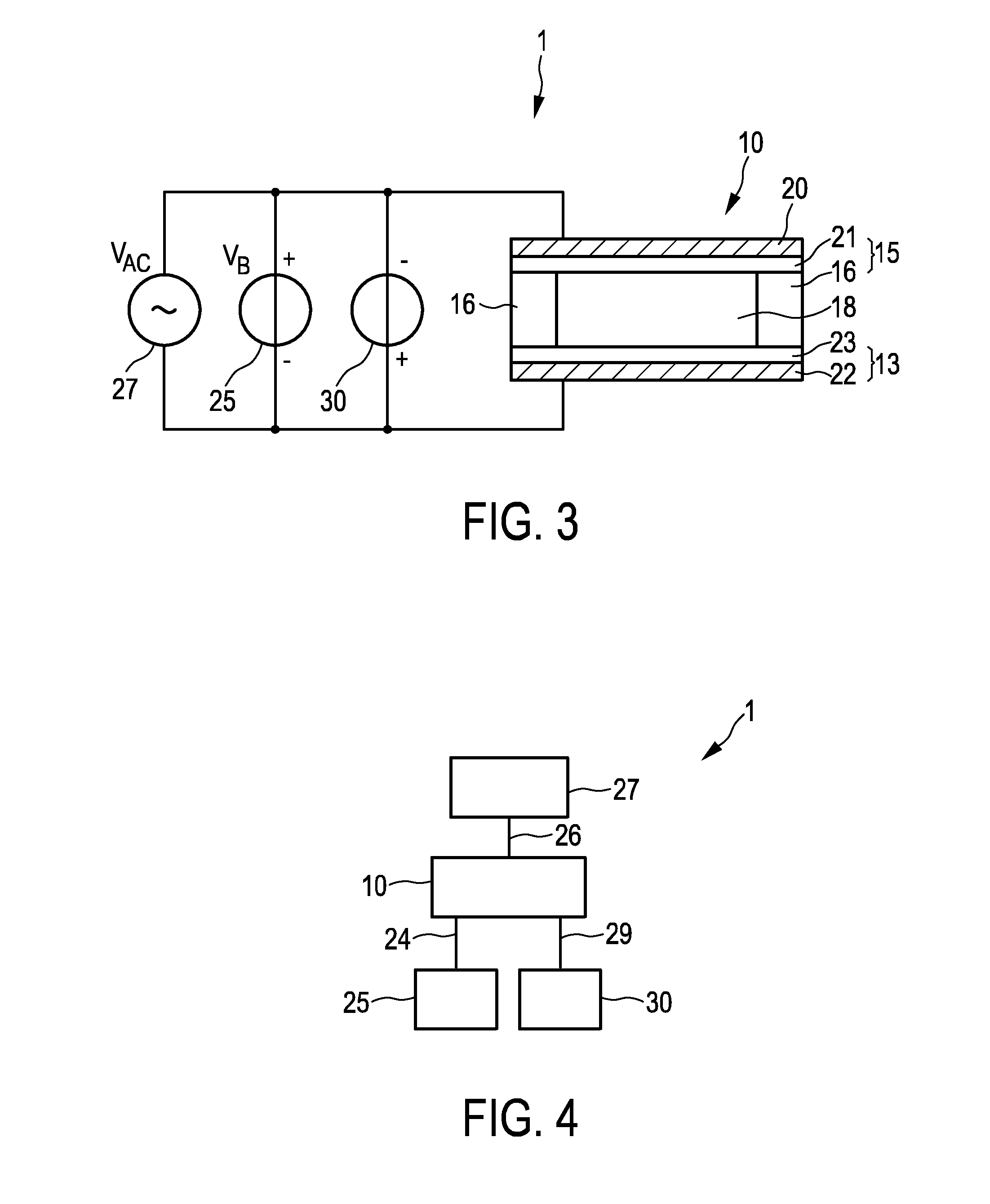 Capacitive micro-machined ultrasound transducer device with charging voltage source