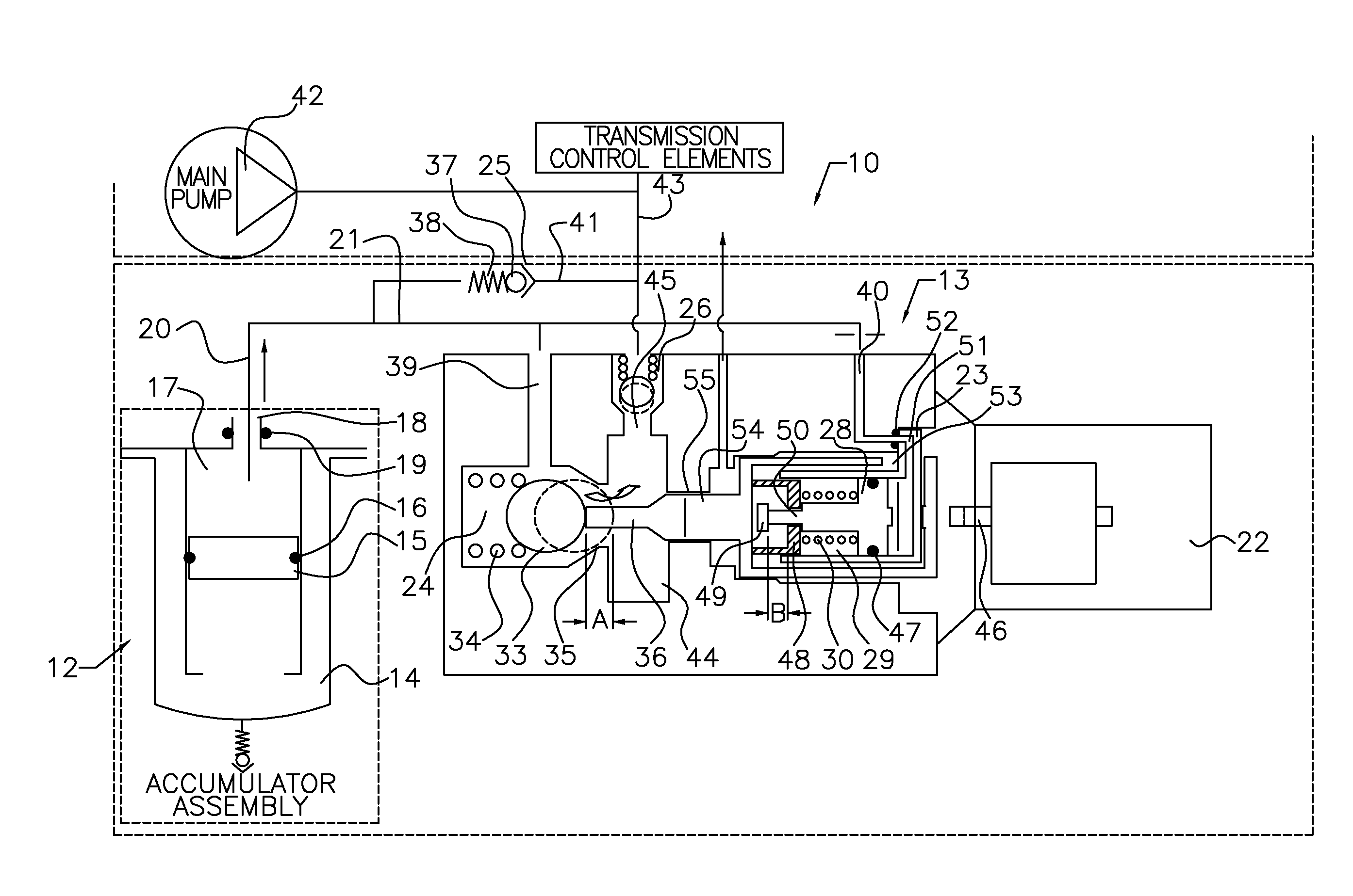 Accumulator for Maintaining Hydraulic Pressure Following an Engine Restart