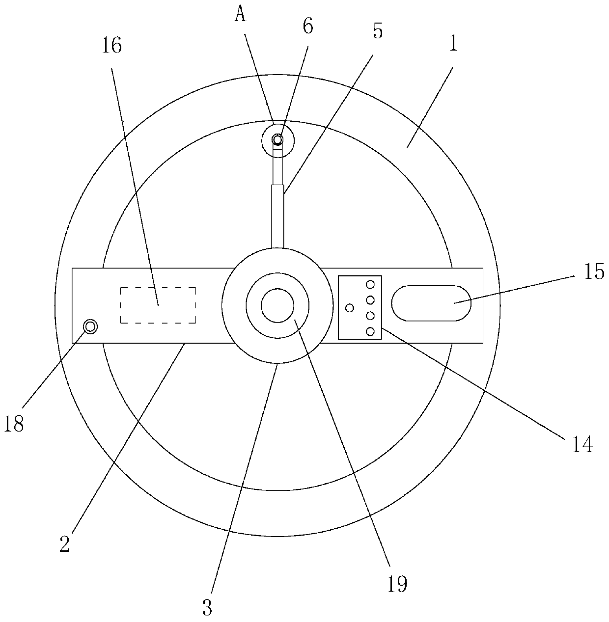 Mathematical teaching tool convenient for drawing