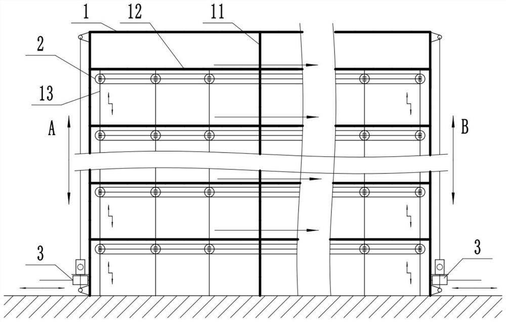 A large quantity of cargo storage and transportation equipment and transportation method