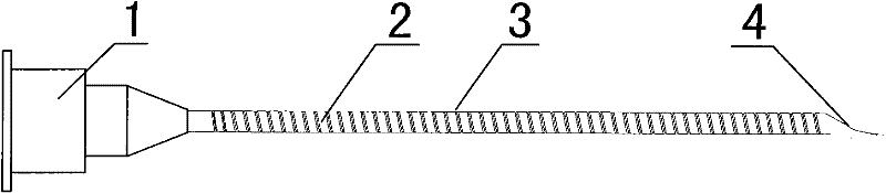 Injection needle with spiral surface