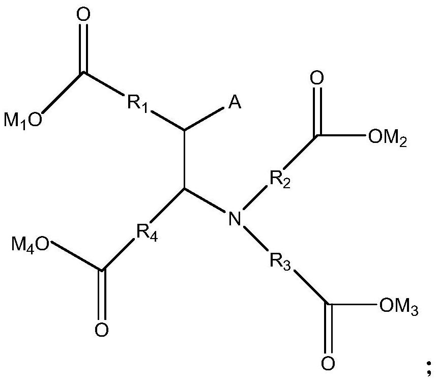 Chelating agent, cleaning agent and preparation method of chelating agent