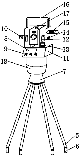 Portable building level measuring instrument