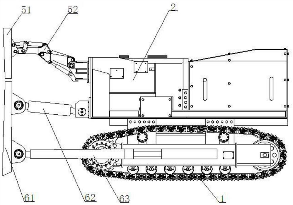 Goaf filling machine and filling method thereof in end-side mining