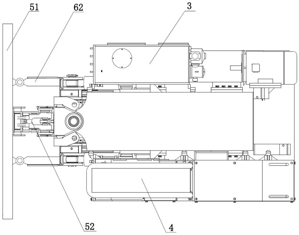 Goaf filling machine and filling method thereof in end-side mining