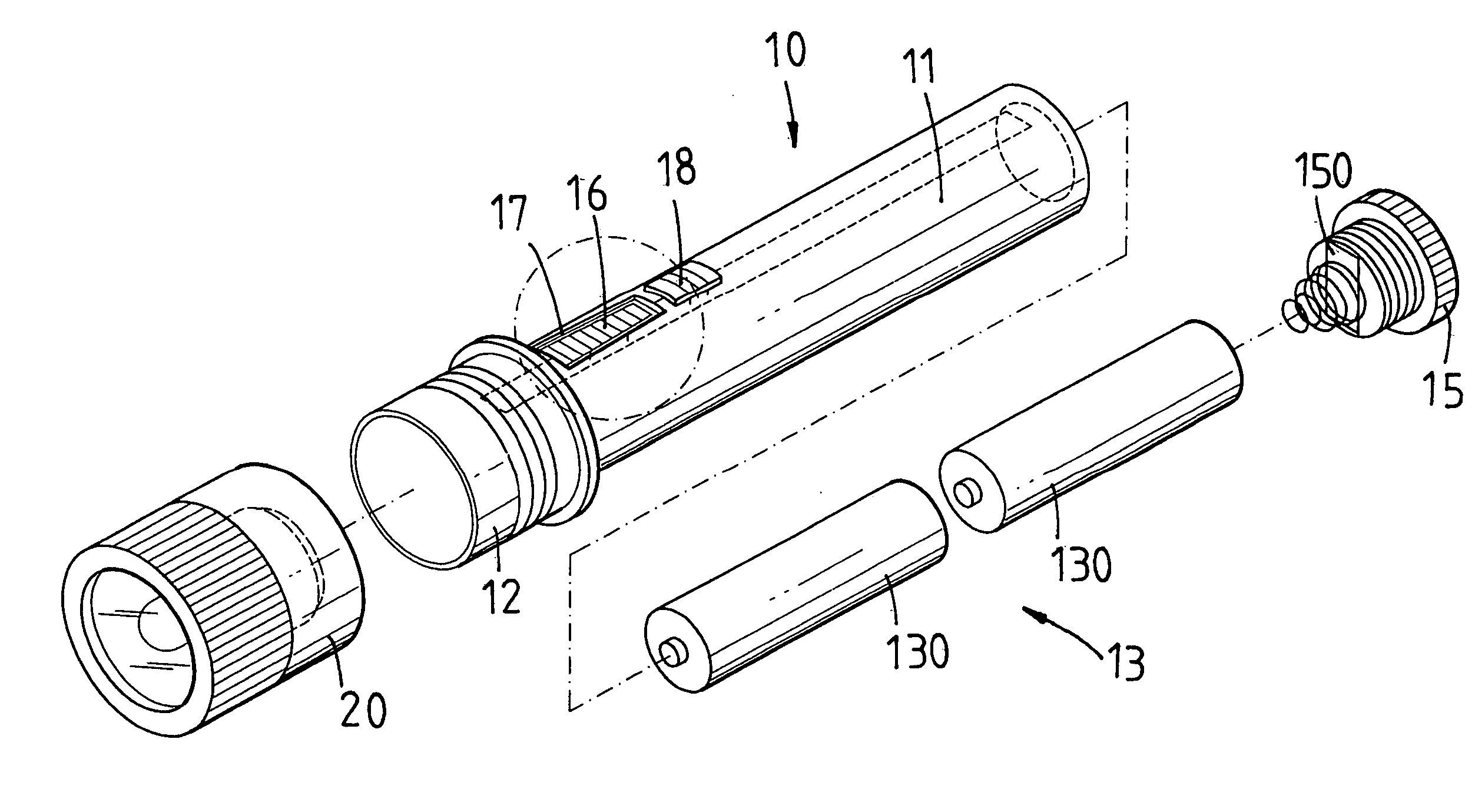 Flashlight having a power indication function