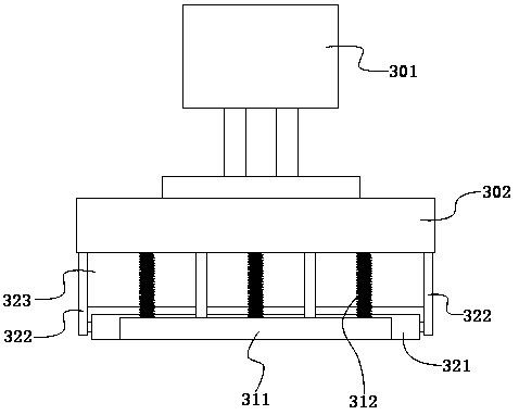 Double short side corner line riveting mechanism for liner of roller type refrigerator