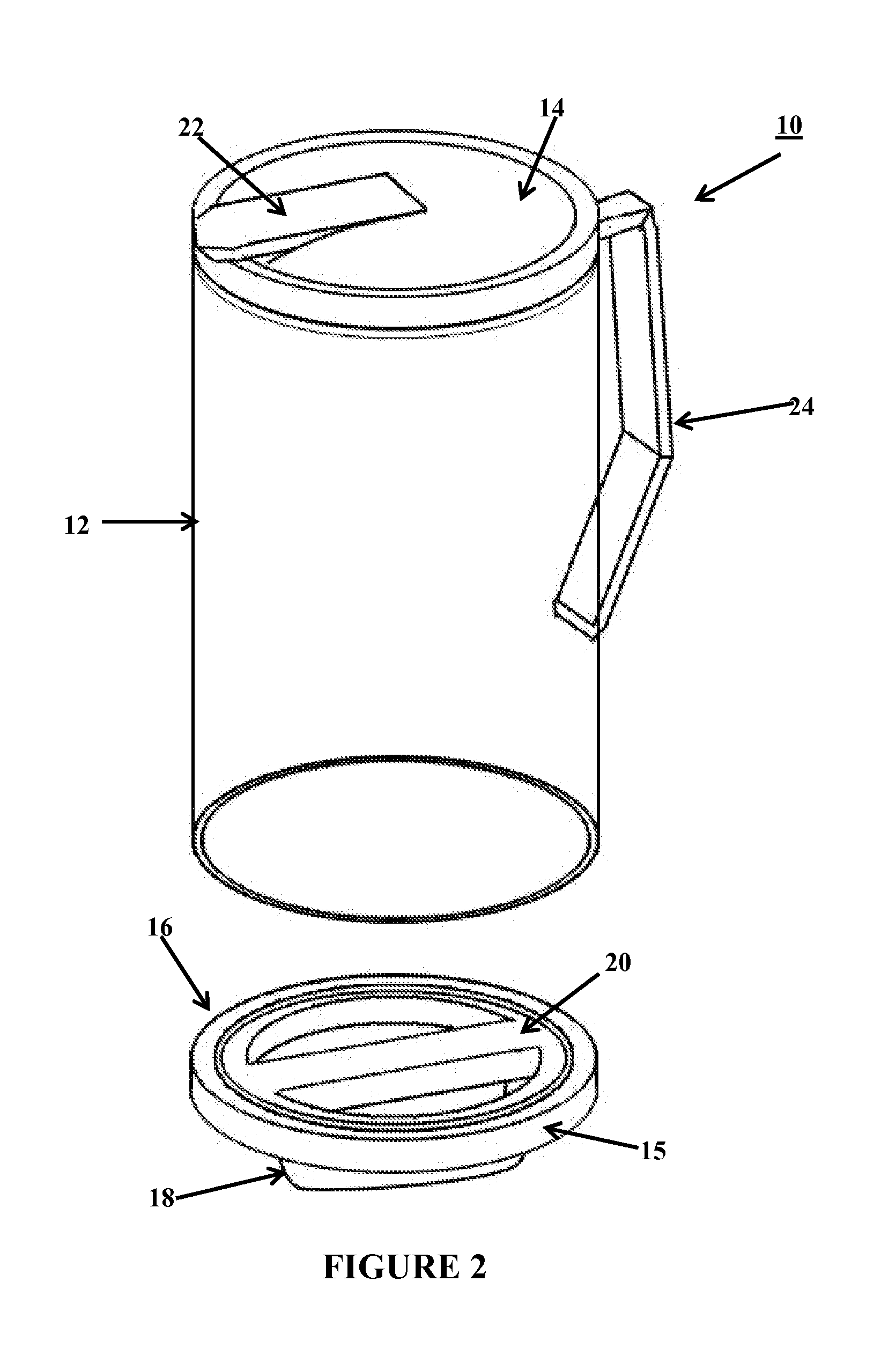 Liquid storage container with adjustable internal volume