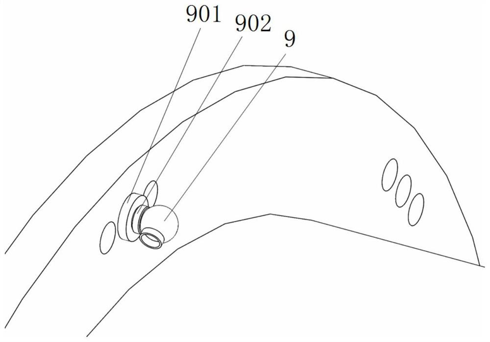 Segmented pose detection and docking device and method for large underwater robot