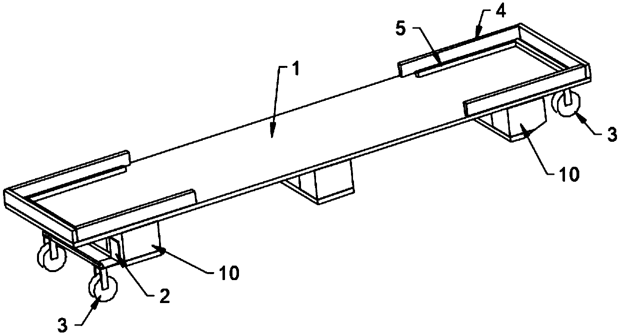 Movable wheeled tray turnover box