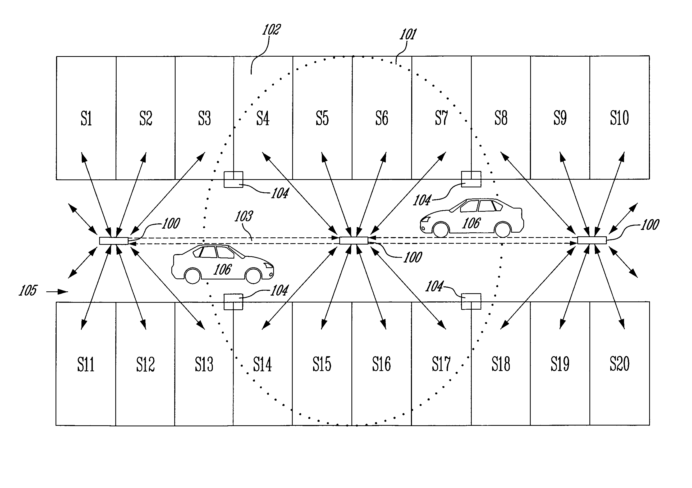 Parking management system and method using lighting system