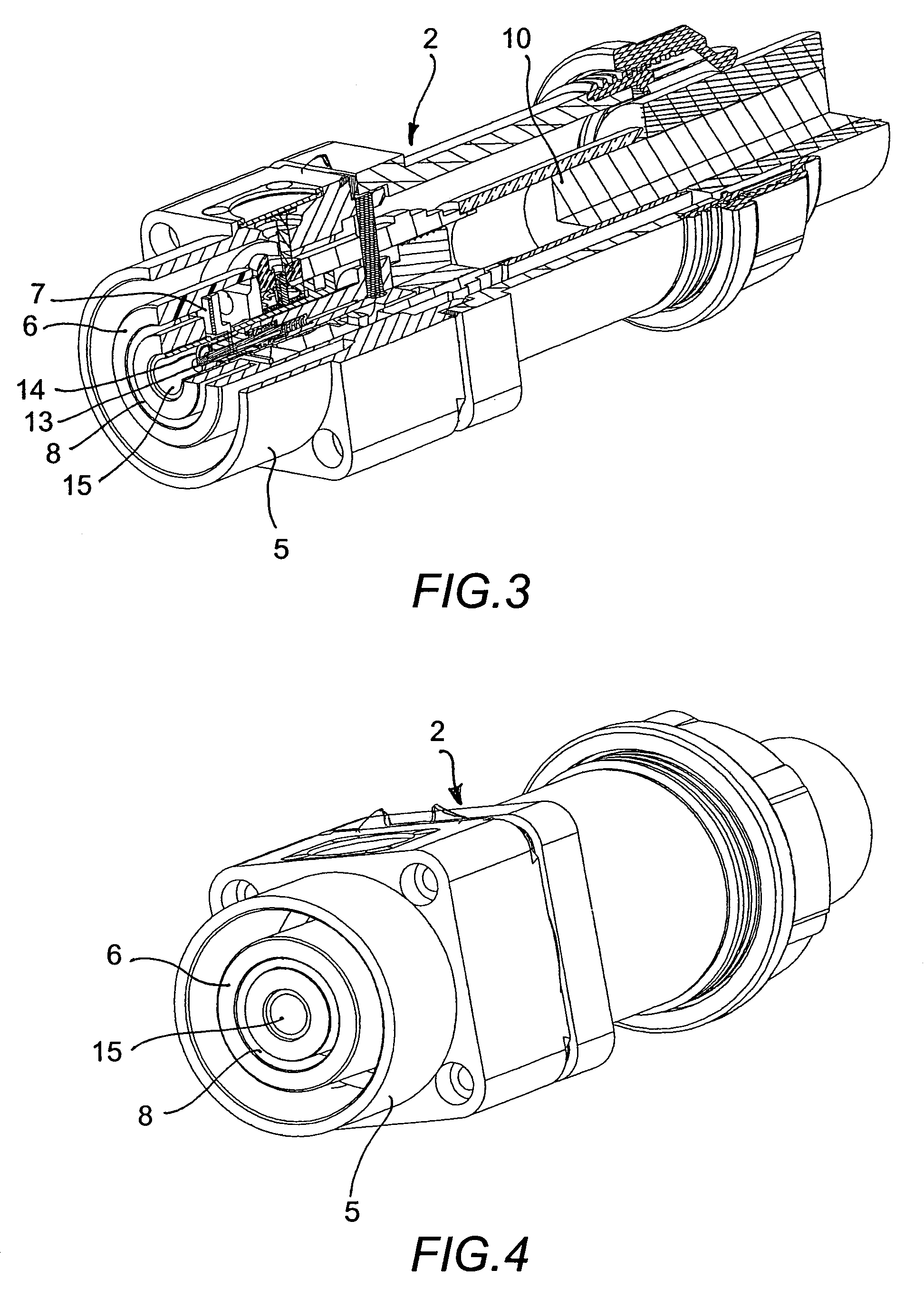 Electrical connection device provided with at least one tubular end contact