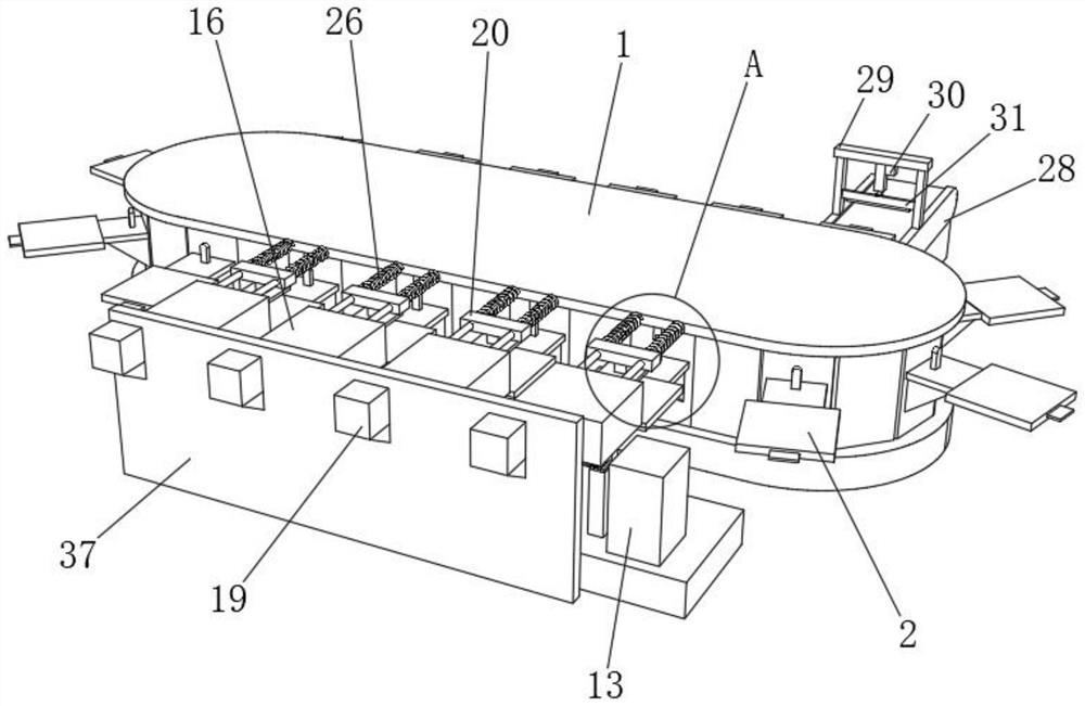 Active feeding and printing mechanism assembly for moving four-side elastic clothes transfer silk screen lamination