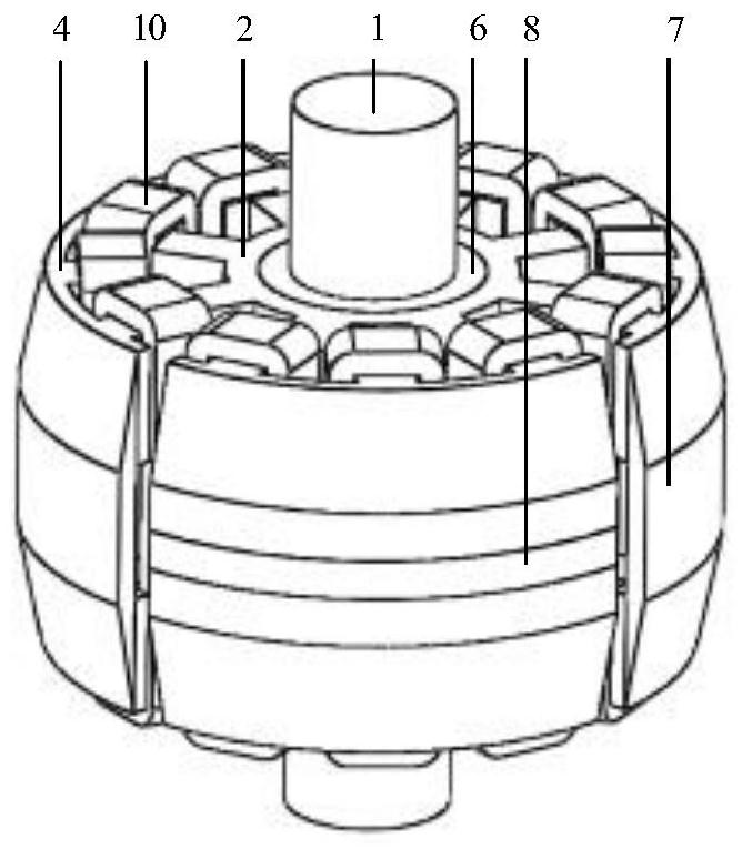 Birotor axial hybrid excitation doubly salient motor