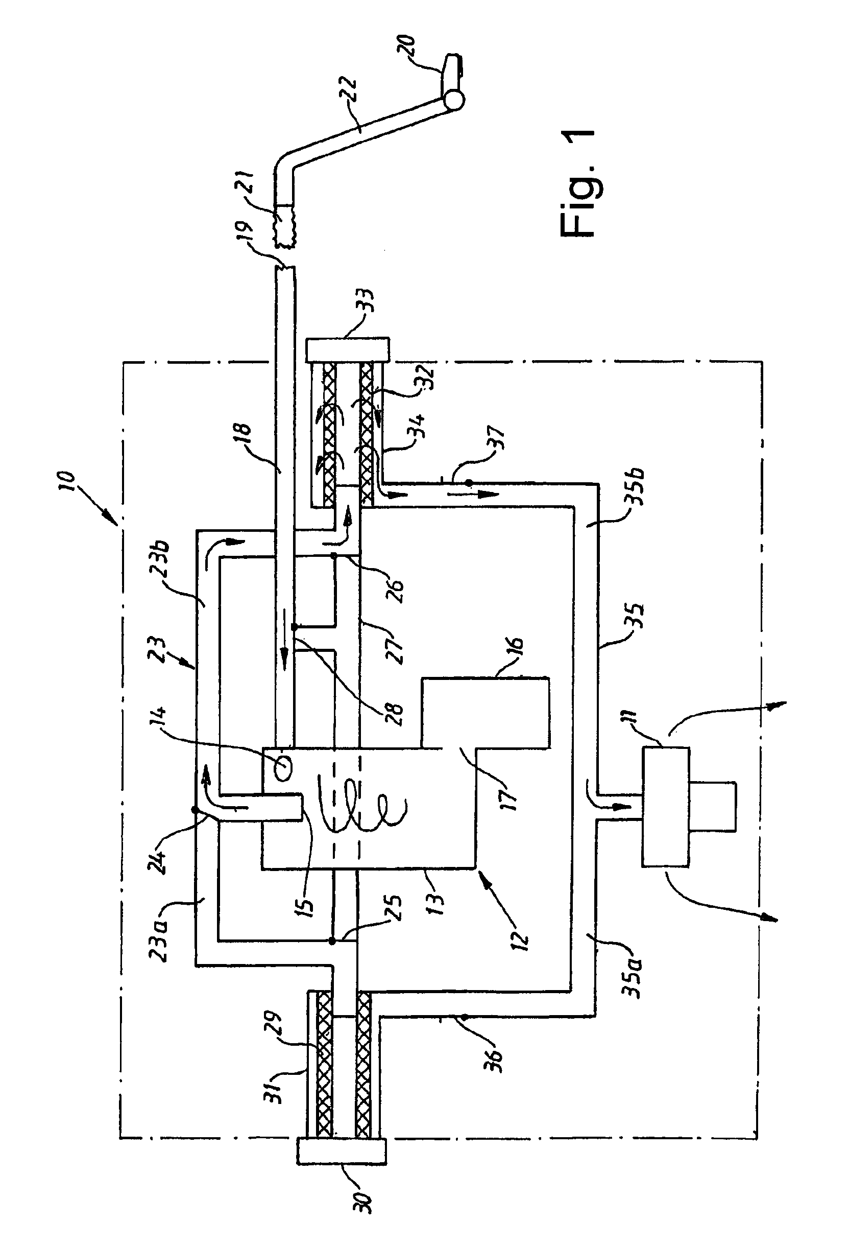Filter cleaning system for a vacuum cleaner