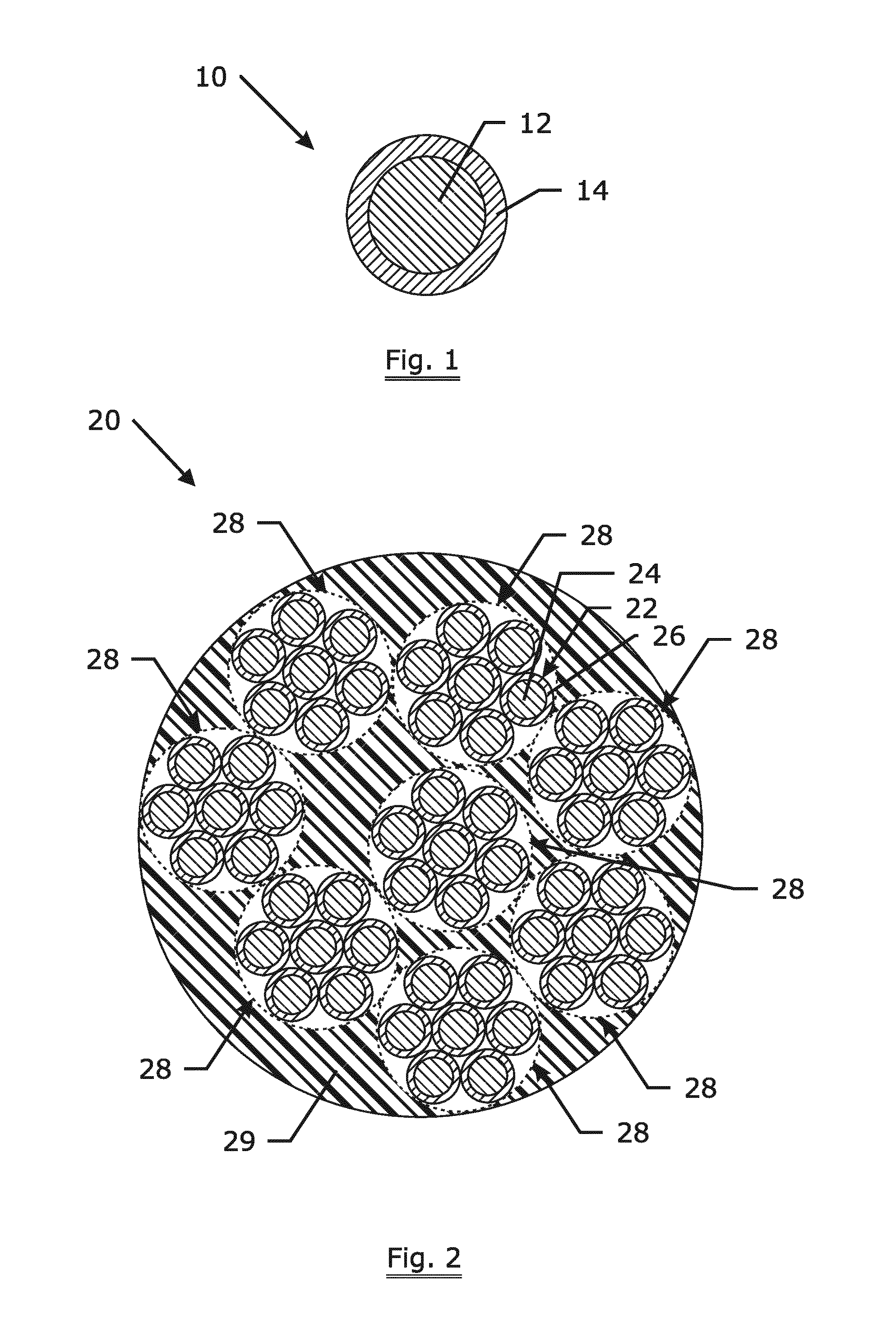 Heating cable comprising steel monofilaments