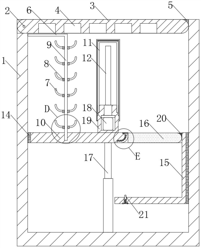 A retractable control cabinet box for household appliances