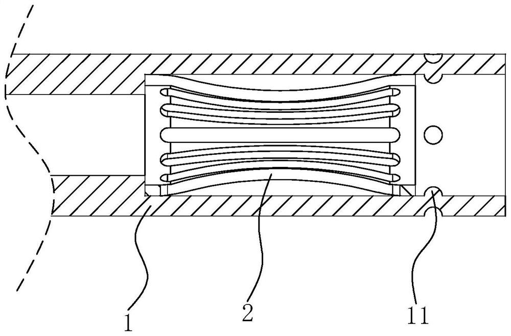 Crown spring terminal and assembly process thereof