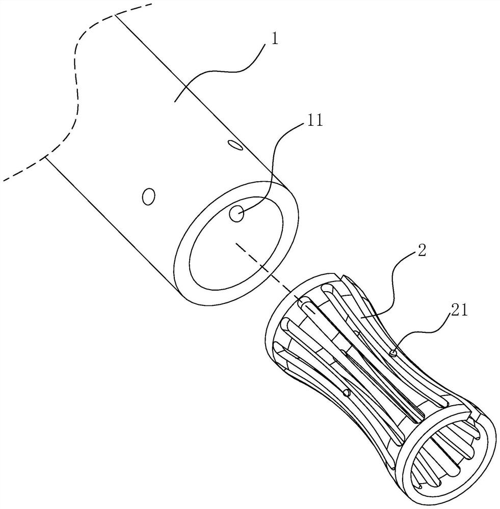 Crown spring terminal and assembly process thereof