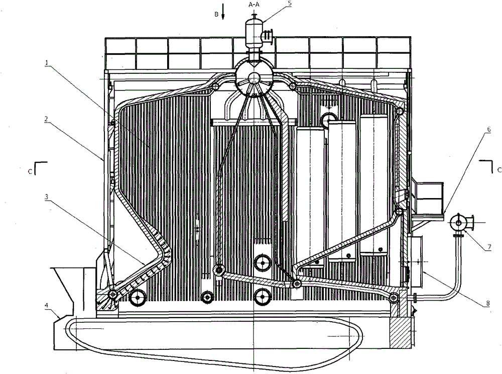 Combined threaded tube water fire tube boiler