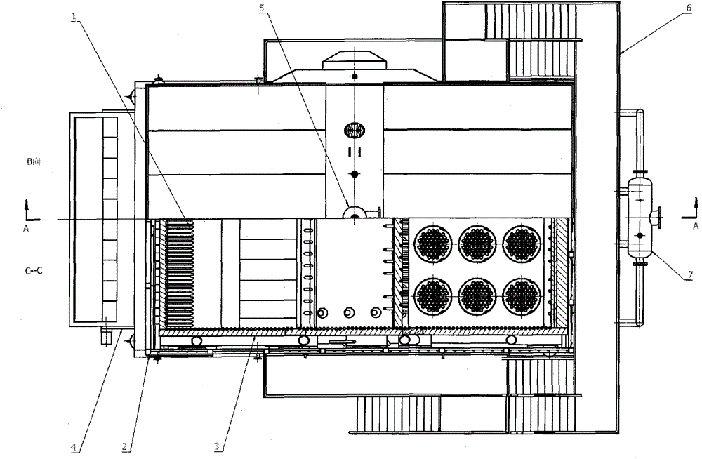 Combined threaded tube water fire tube boiler