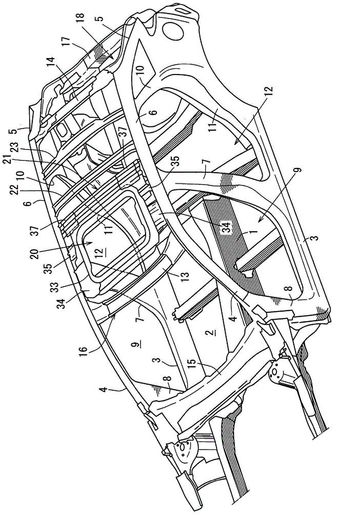 Upper vehicle-body structure of automotive vehicle provided with sun roof